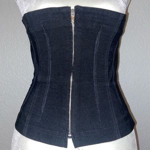 black vintage underbust corset